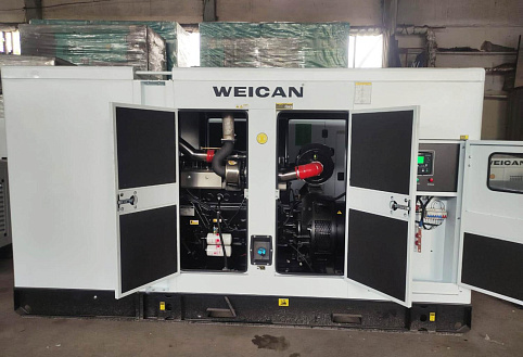 Дизельный генератор Weican 300 кВт в шумозащитном кожухе, на базе двигателя Steir series
