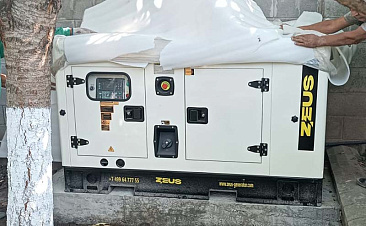 Дизельный генератор Zeus 20 кВт на базе двигателя Ricado в шумозащитном кожухе с АВР и ПОЖ в частный дом