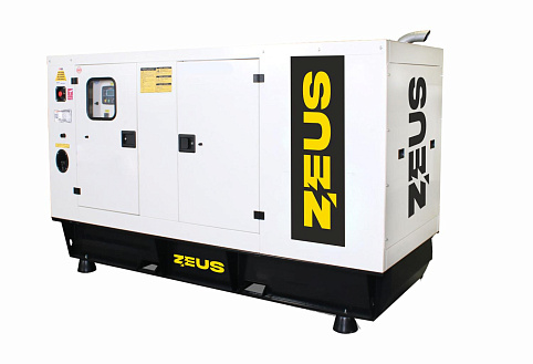 Дизельный генератор 50 кВт Zeus AD50-T400R на базе двигателя Ricardo в шумозащитном кожухе с АВР и ПОЖ