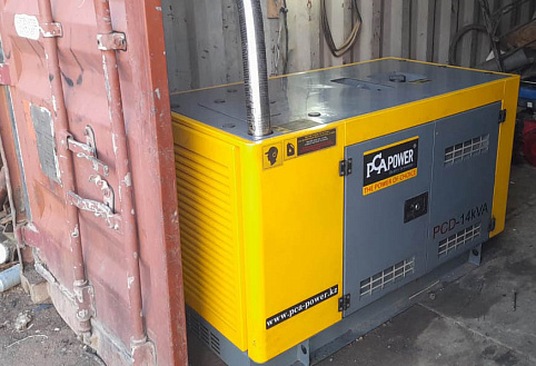 Дизельный генератор PCA 11 кВт в кожухе с АВР и ПОЖ для постоянного источника электроснабжения